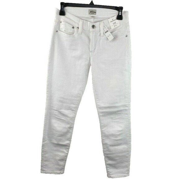 J.Crew Womens $110 Petite 8" Toothpick Jean in White Size 26P E2264 - Picture 3 of 6